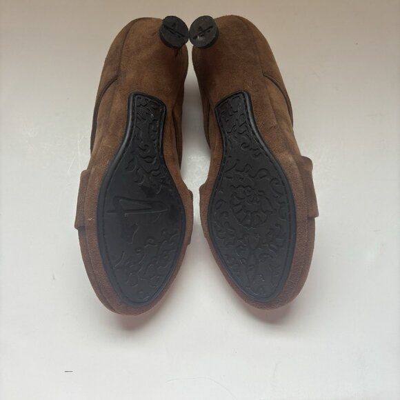 J. Shoes "Abbey" Suede Brown Knot Heels - Size US 6, UK 4, EU 37 - Picture 5 of 11